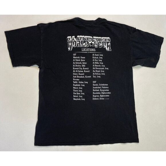 VINTAGE US Armed Forces World Tour Looking For A Few Good Iraq T-shirt Men Large - Picture 3 of 6